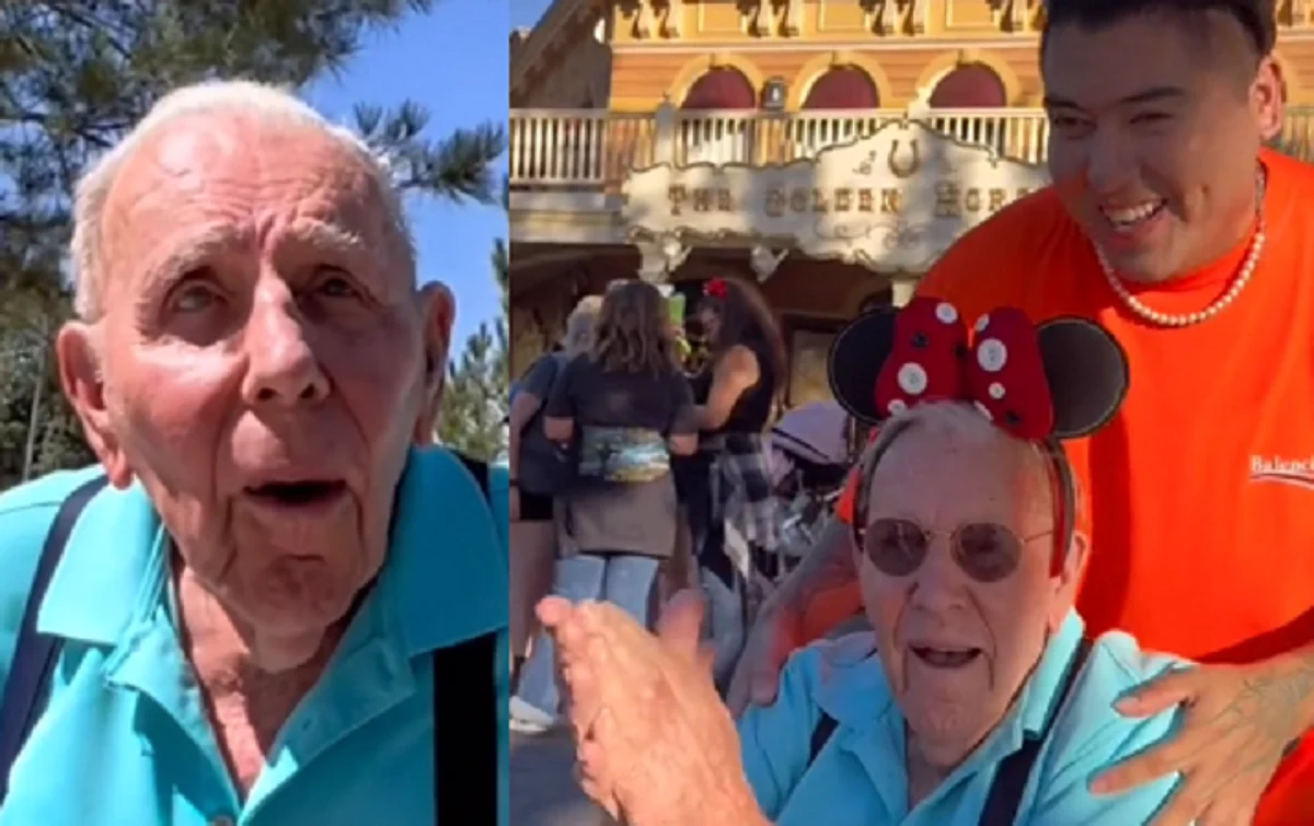 Invita a un abuelito de 100 años a Disneyland, "fue uno de mis días favoritos"