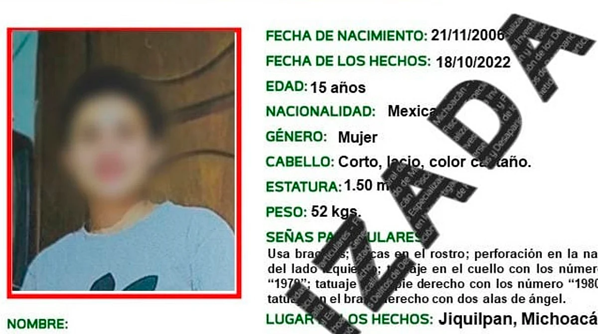Adolescente desaparecida, una de las personas asesinadas en Villamar
