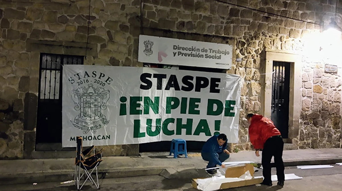 Michoacán: tomaría STASPE dependencias del gobierno estatal este lunes