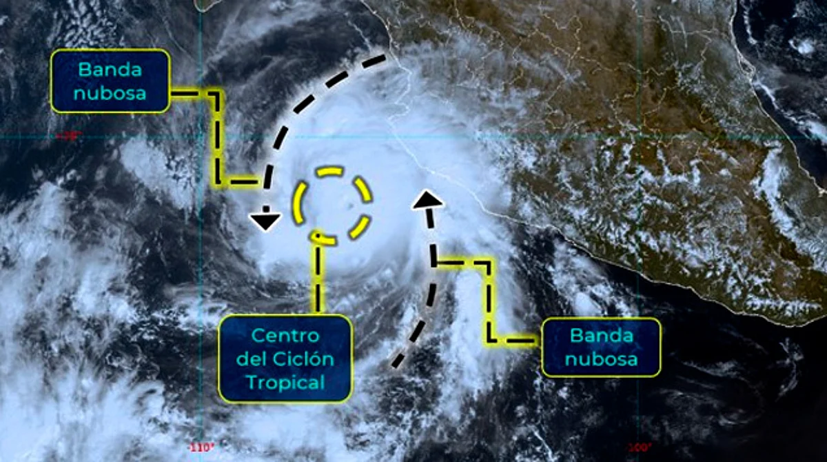 Huracán "Roslyn", categoría 4, se localiza frente a costas de Colima y Jalisco