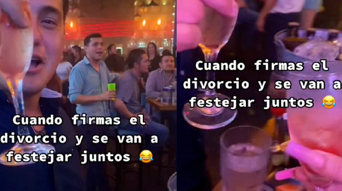 Ex esposos celebran su divorcio juntos y lo transmiten en TikTok