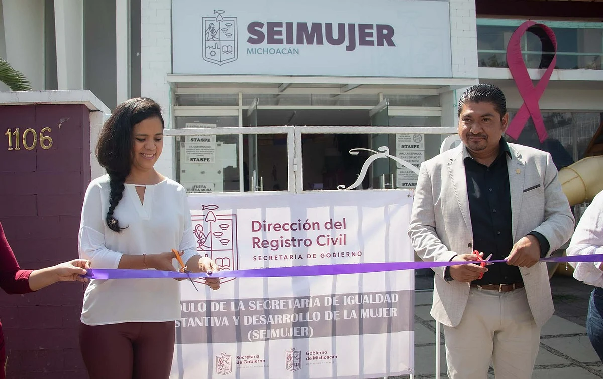 Inaugura Seimujer módulo de registro civil para michoacanas en situación vulnerable