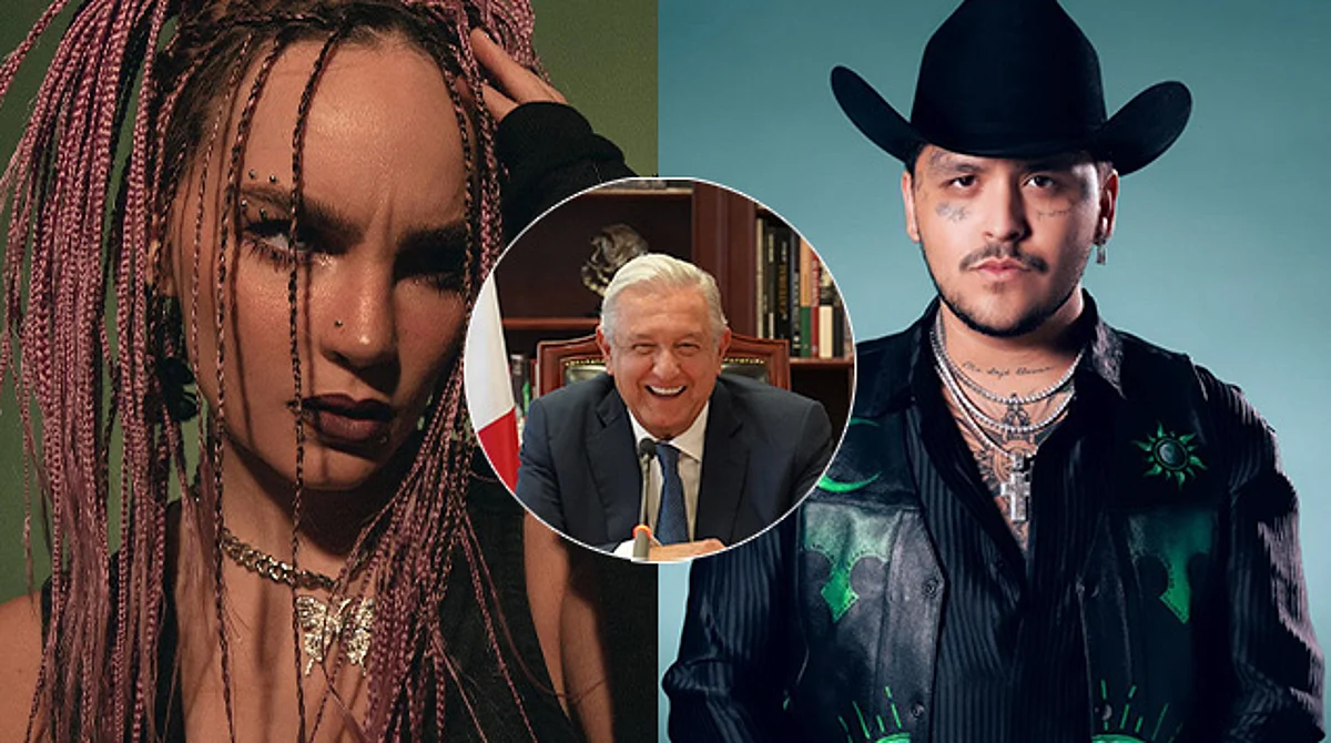 Nodal cantaría en el zócalo el 1 de diciembre, sólo si Belinda quiere: AMLO