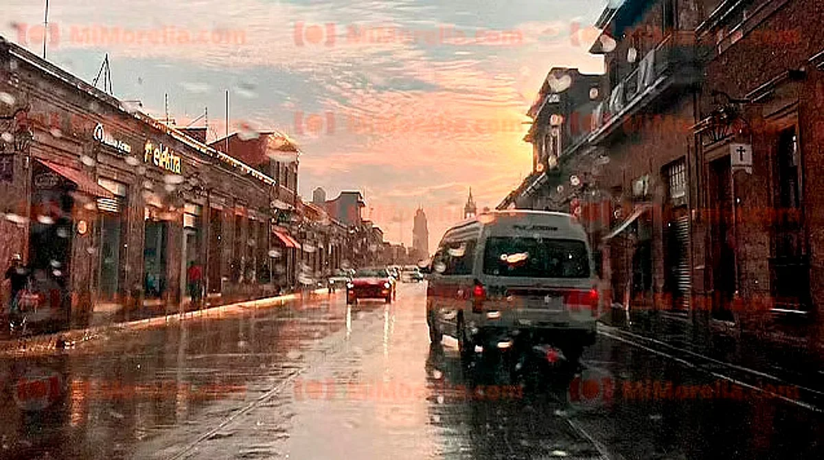 Tarde lluviosa en Morelia, el pronóstico este jueves