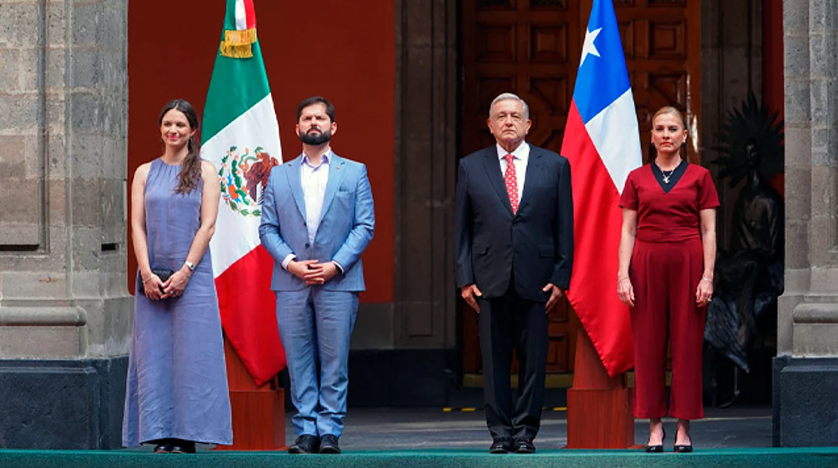 AMLO recibe visita oficial de Gabriel Boric, presidente de Chile