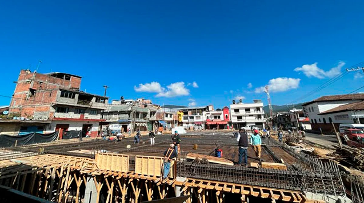 Al 38%, construcción del mercado de Cherán: SCOP