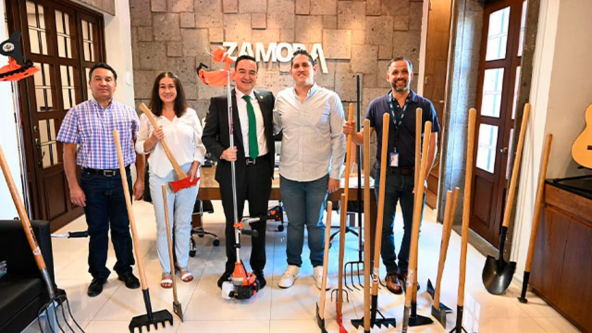 Empresario zamorano dona herramientas para parques y jardines