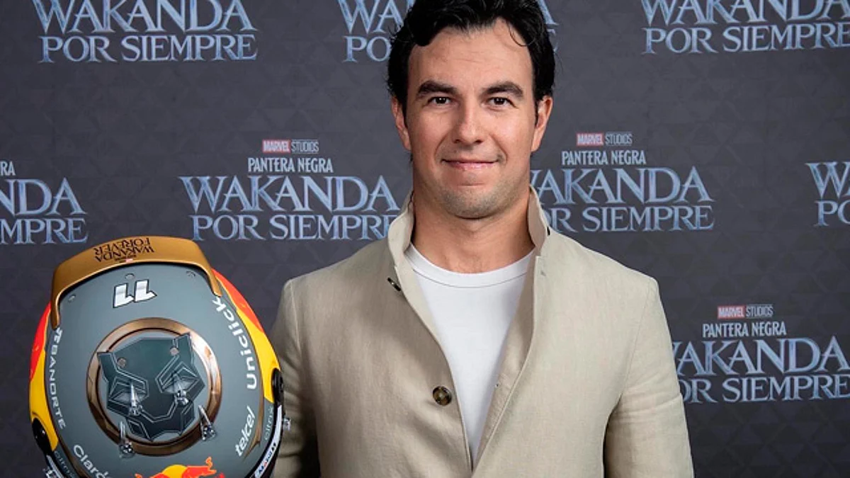 'Checo' Pérez usará casco alusivo a Pantera Negra en el GP de Brasil