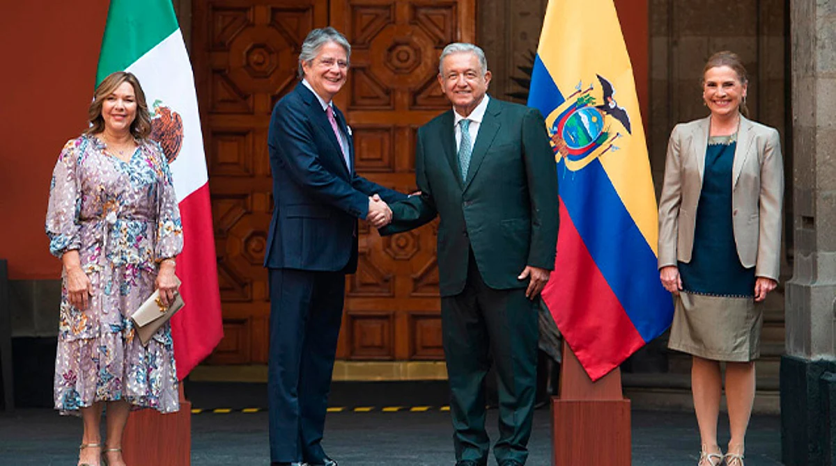 Recibe AMLO a Guillermo Lasso, presidente de Ecuador