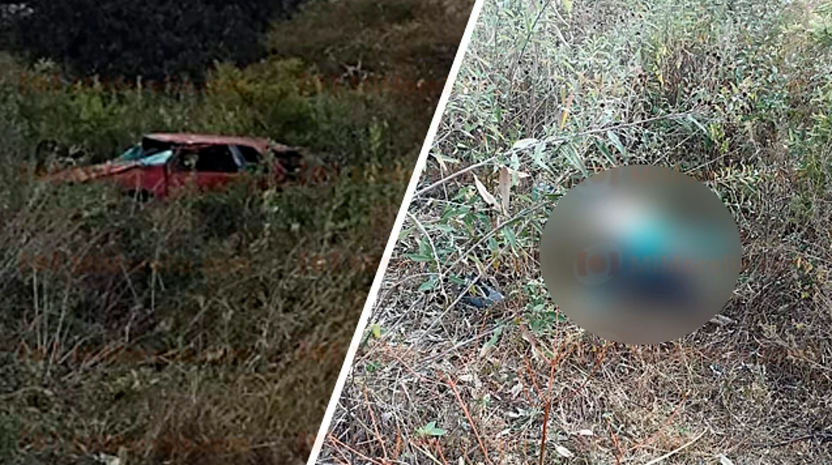 En Michoacán, hombre muere al volcar su camioneta; su cuerpo terminó sobre la maleza