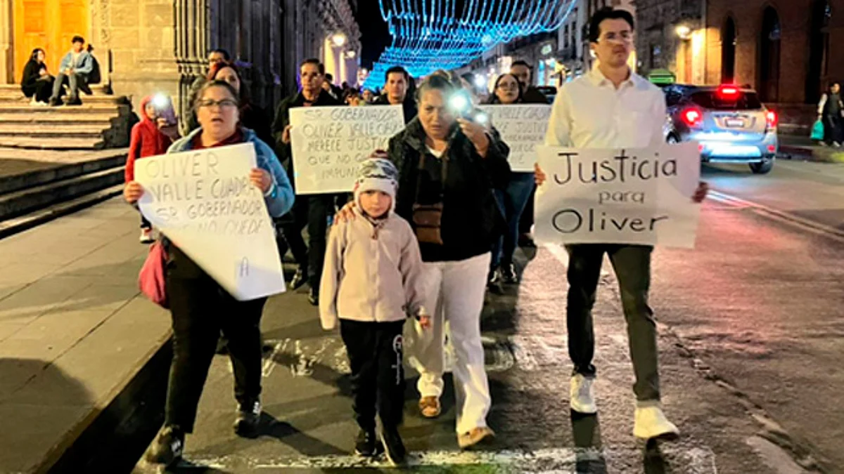 Mamá de Oliver encabeza marcha para exigir justicia