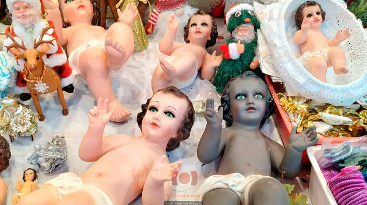 Desde 70 pesos figuras de niño dios en el Mercado Independencia