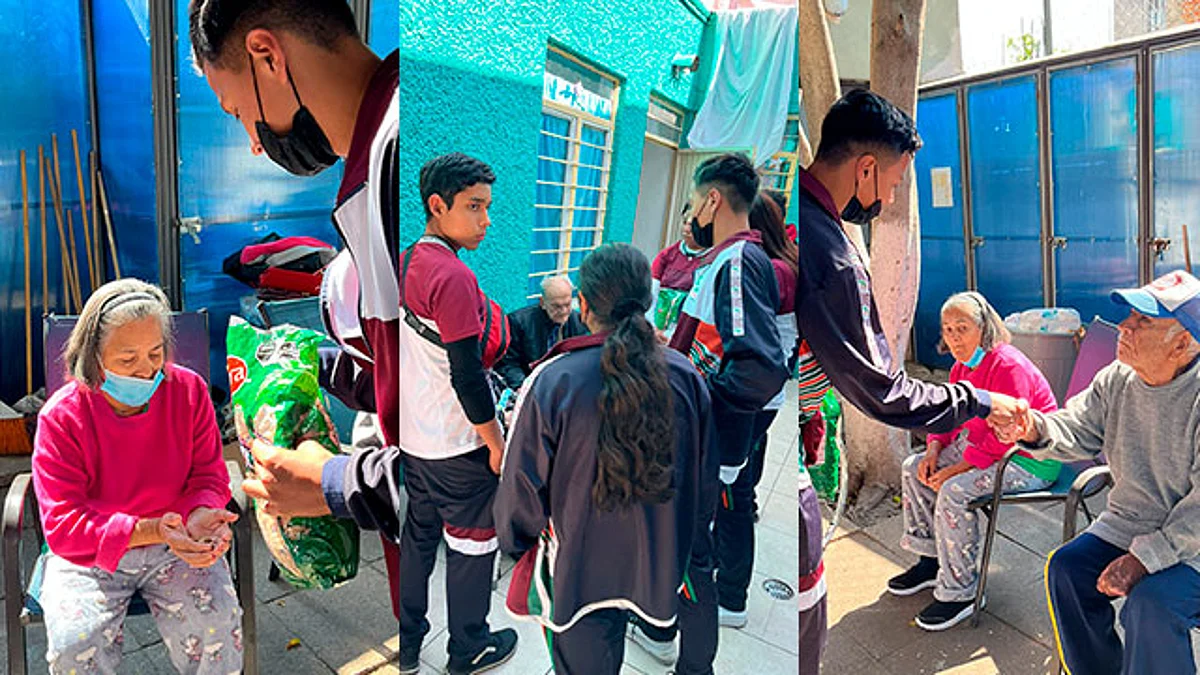 Estudiantes del Cecytem Capula donan cobijas, juguetes y alimentos