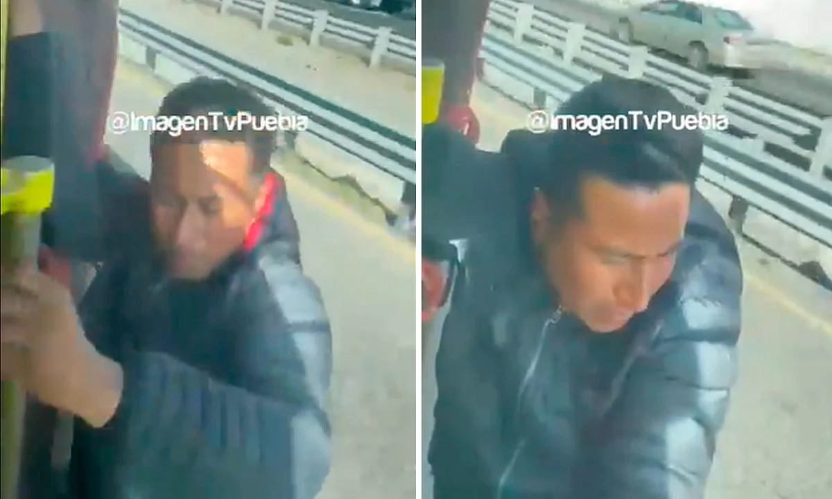 Ladrón queda colgado de la puerta del tráiler que quería asaltar