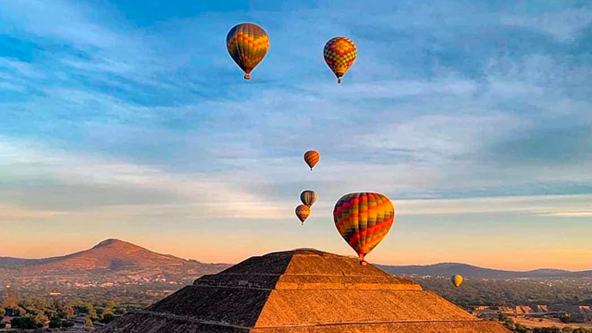 Globo aerostático cae en Teotihuacán; 4 resultan lesionados