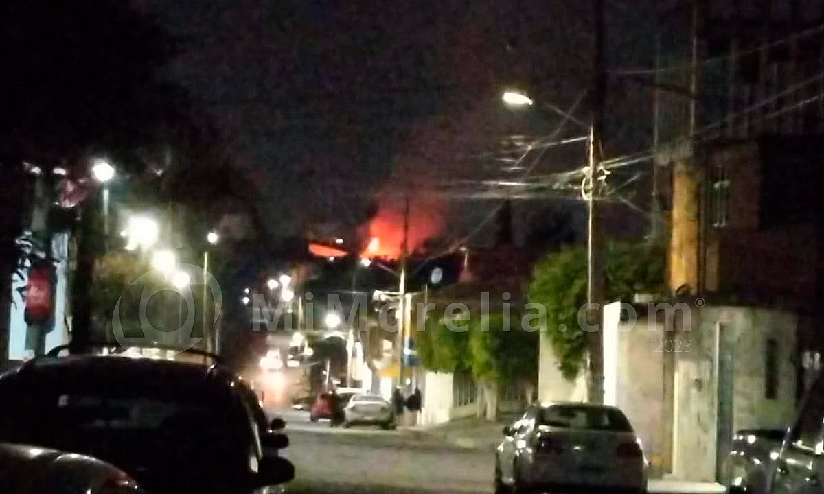 Se registra incendio de árboles en la colonia División del Norte, en Morelia