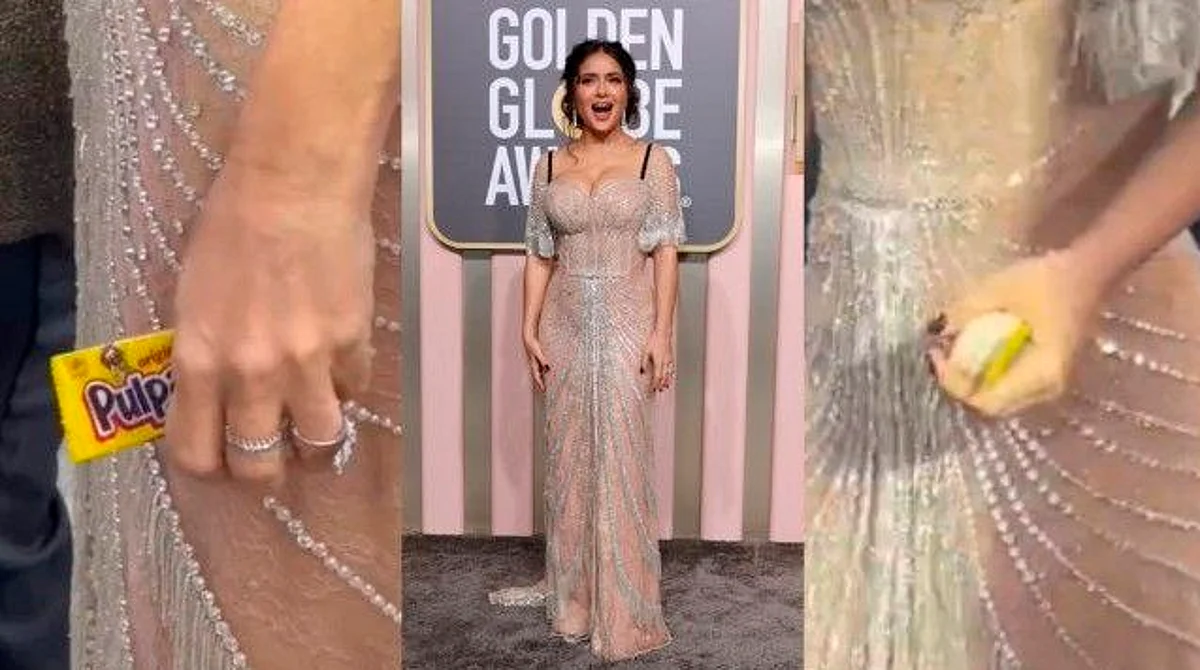 Salma Hayek lleva Pulparindo y Mazapán a los Golden Globes 2023