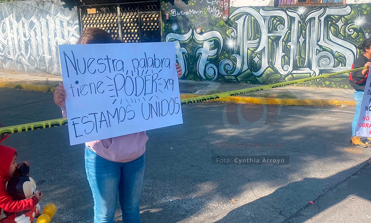 Morelianos se manifiestan en la avenida Nocupétaro en rechazo a ciclovía