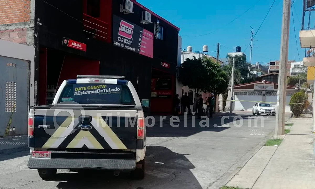 Discusión deriva en agresión a balazos a dueño de un autolavado en Morelia