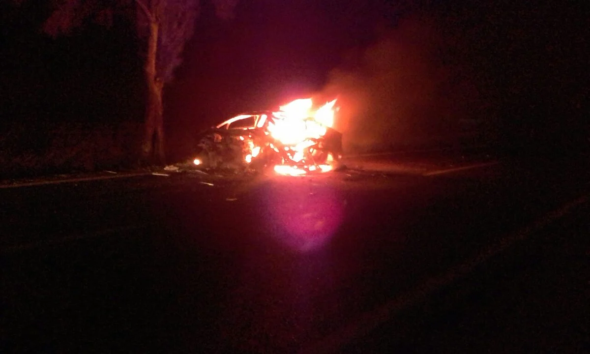 Accidente deja 4 personas calcinadas en la Autopista de Occidente
