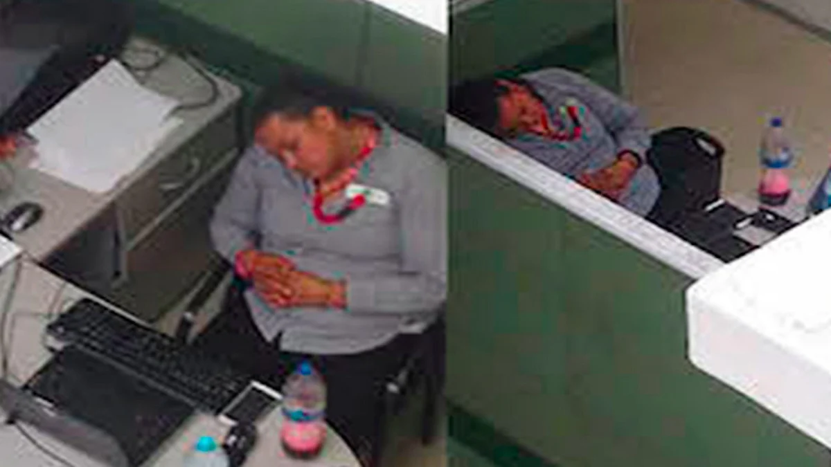 Captan a trabajadora de la Procuraduría del Estado de México echándose un “coyotito”