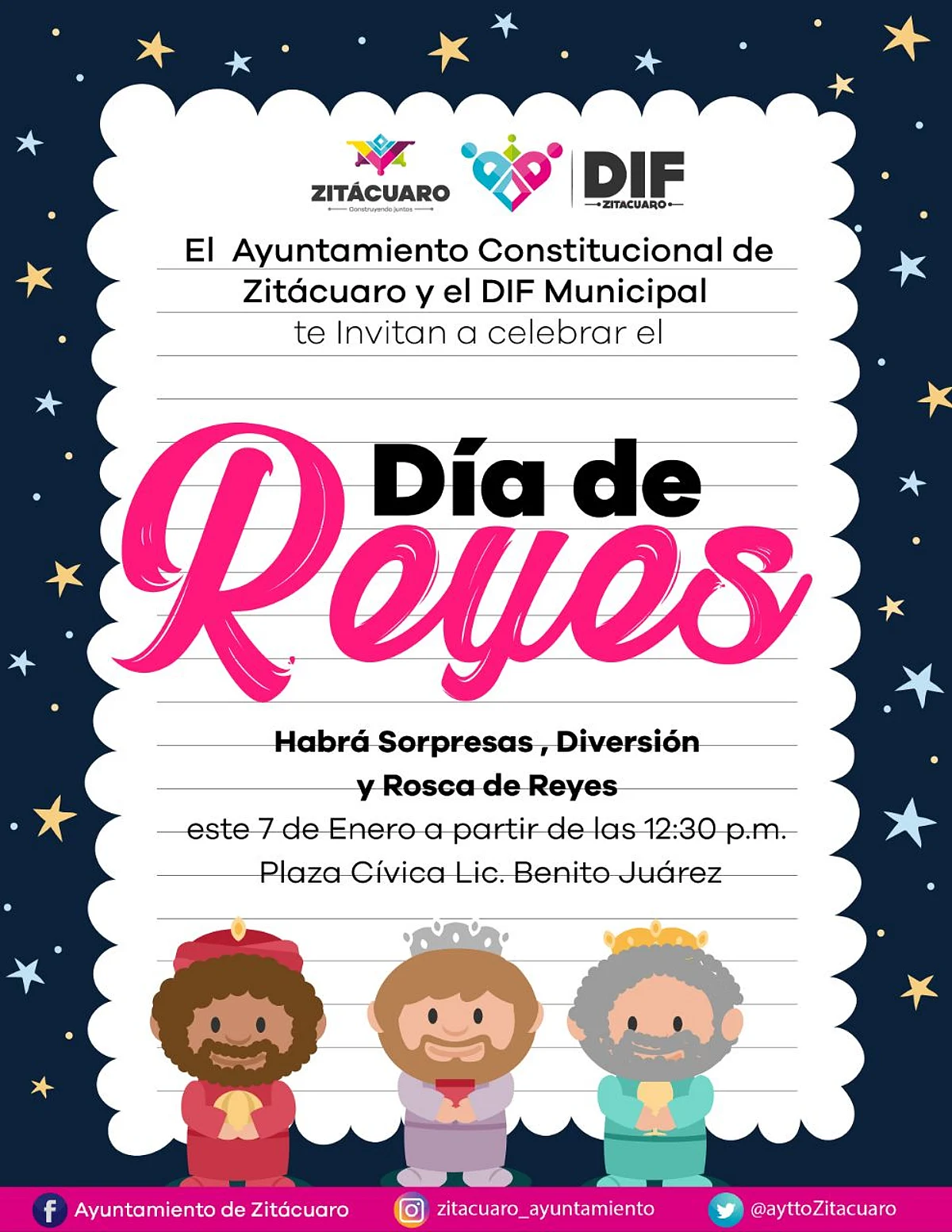 Zitácuaro alista celebración del Día de Reyes el próximo domingo