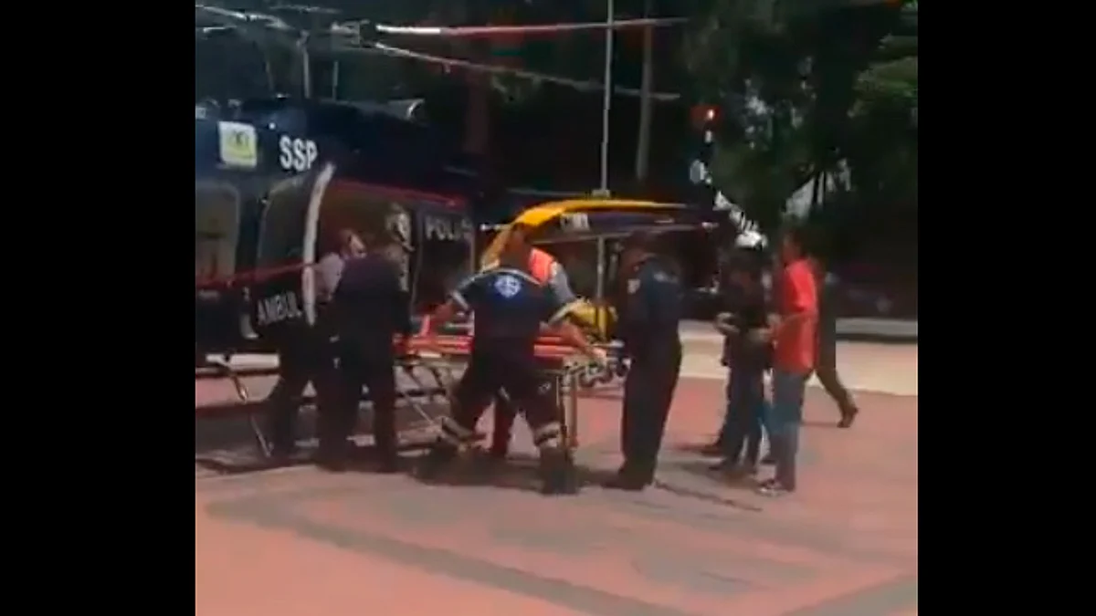 Mujer no se aventó durante macrosimulacro; resbaló: SSP