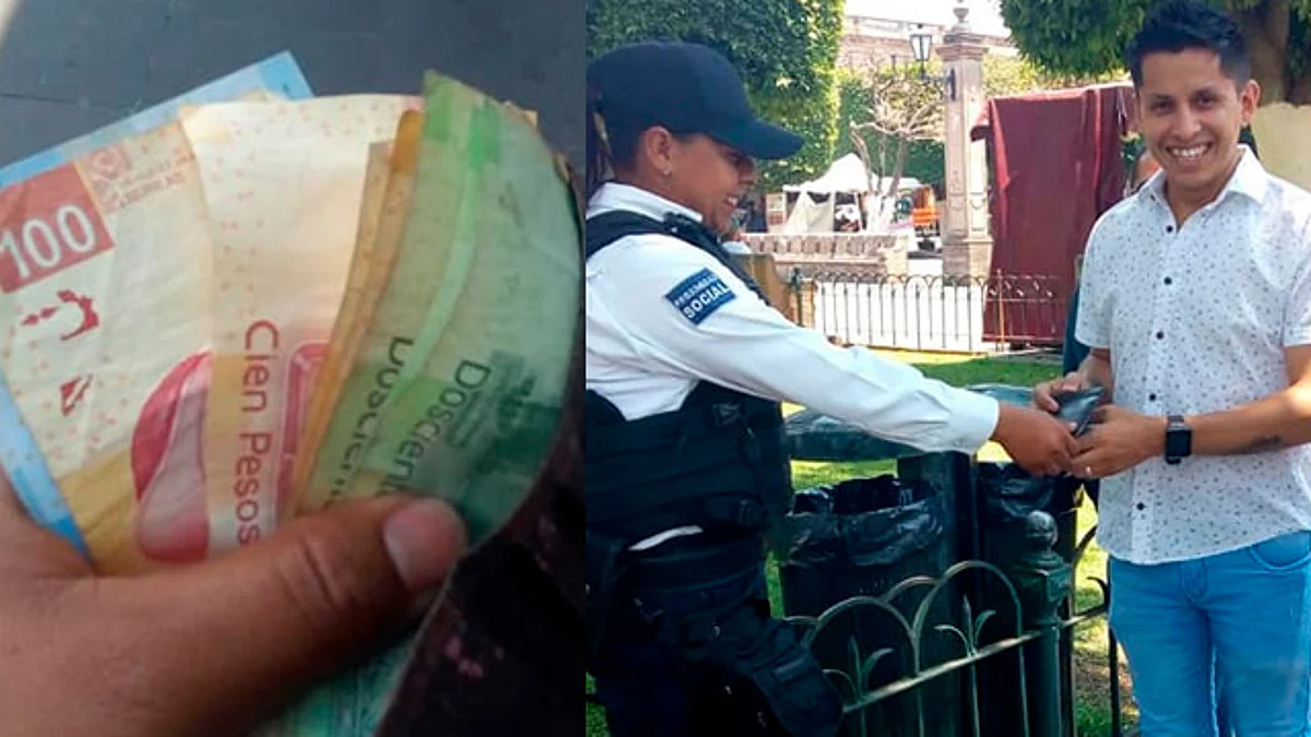Policía de Morelia se halla cartera con dinero y la regresa
