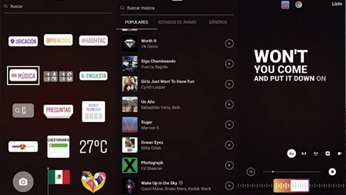 Ahora podrás poner letras de canciones en tus historias de Instagram