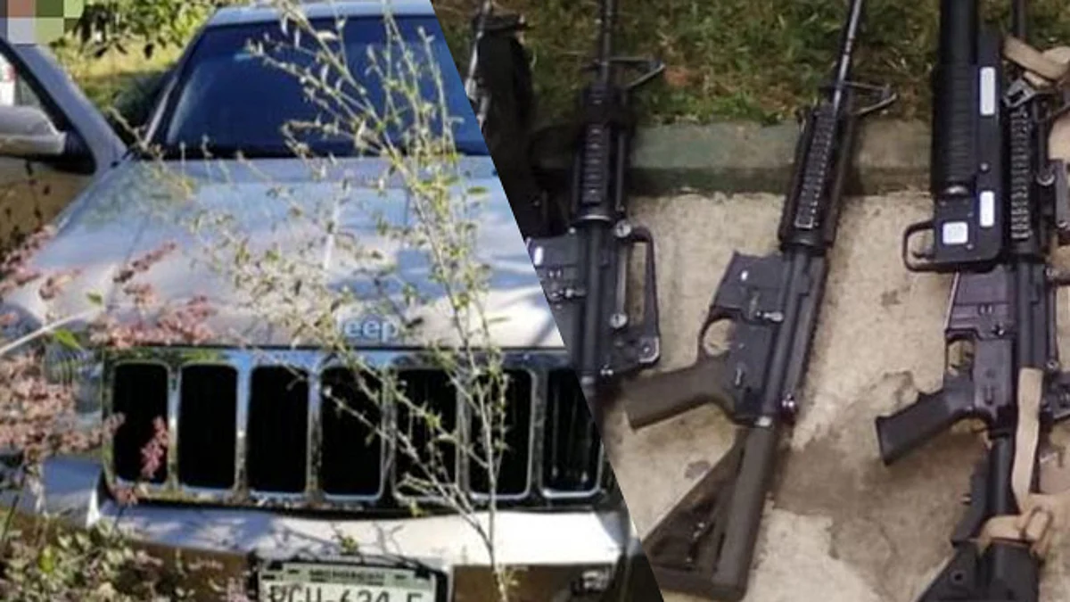 En Uruapan, detienen a cuatro en posesión de armas de fuego y droga