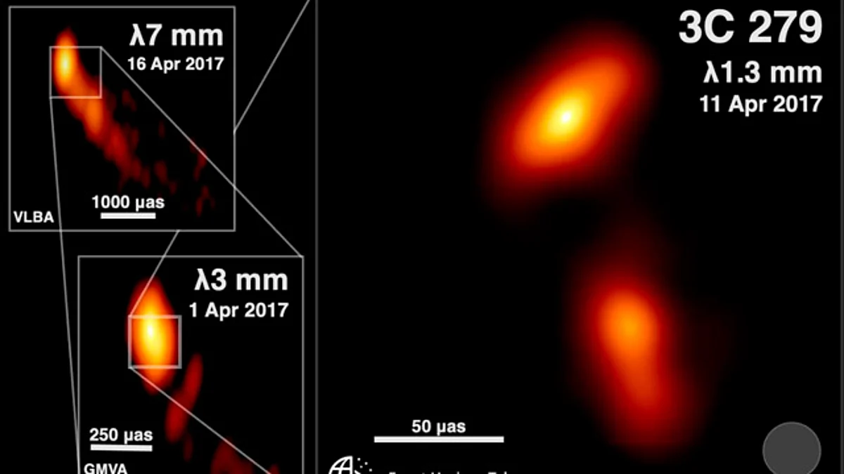 Fotografían agujero negro que expulsa partículas a casi la velocidad de la luz