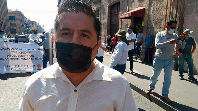 Juan Guevara Mendoza, secretario de Trabajo del SUEUM (Foto: Guadalupe Martínez)