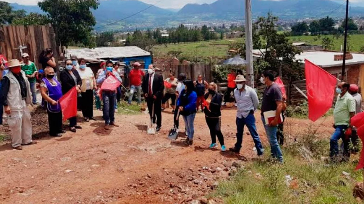 Gestiones antorchistas, para mejora de colonias populares en Ciudad Hidalgo