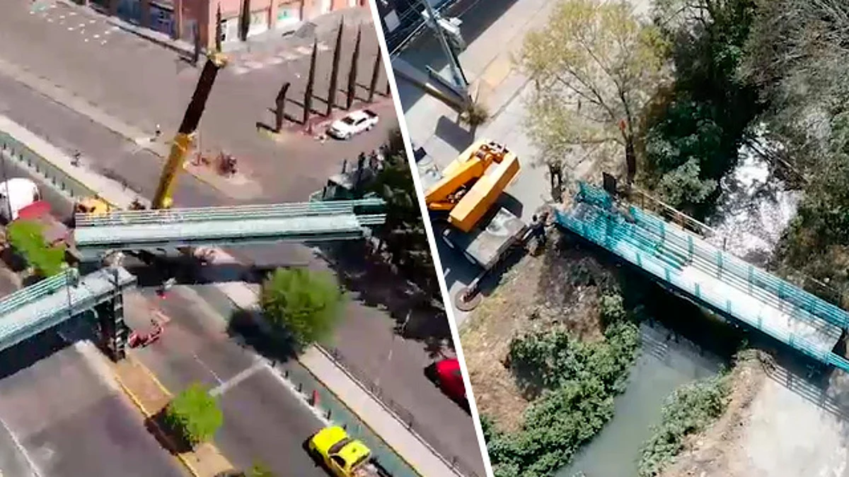 Optimizan recursos y reubican secciones en Morelia de puente peatonal