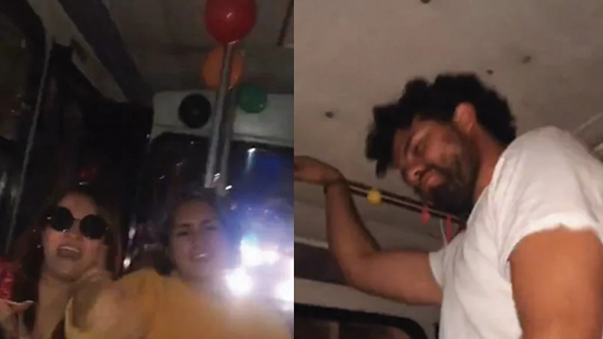 Joven renta microbús para hacer fiesta y celebrar su cumpleaños