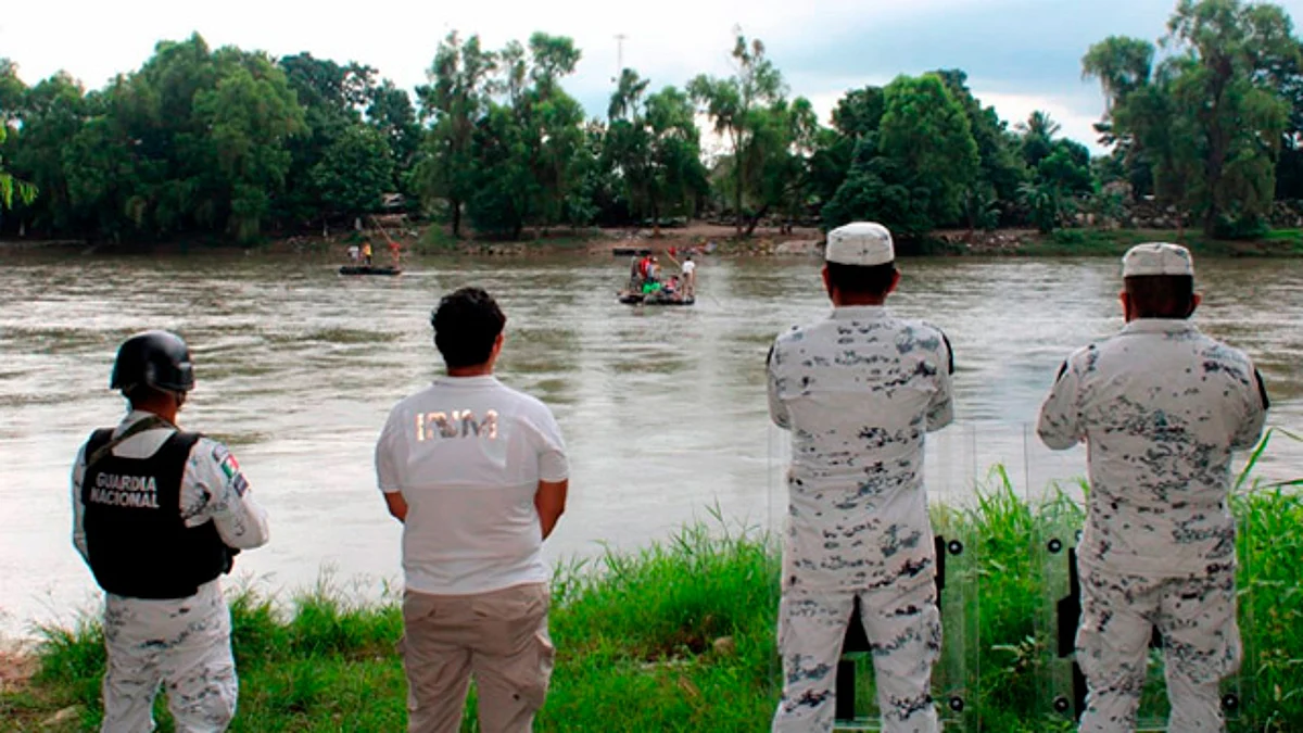 Vigilan frontera sur de México ante caravana migrante