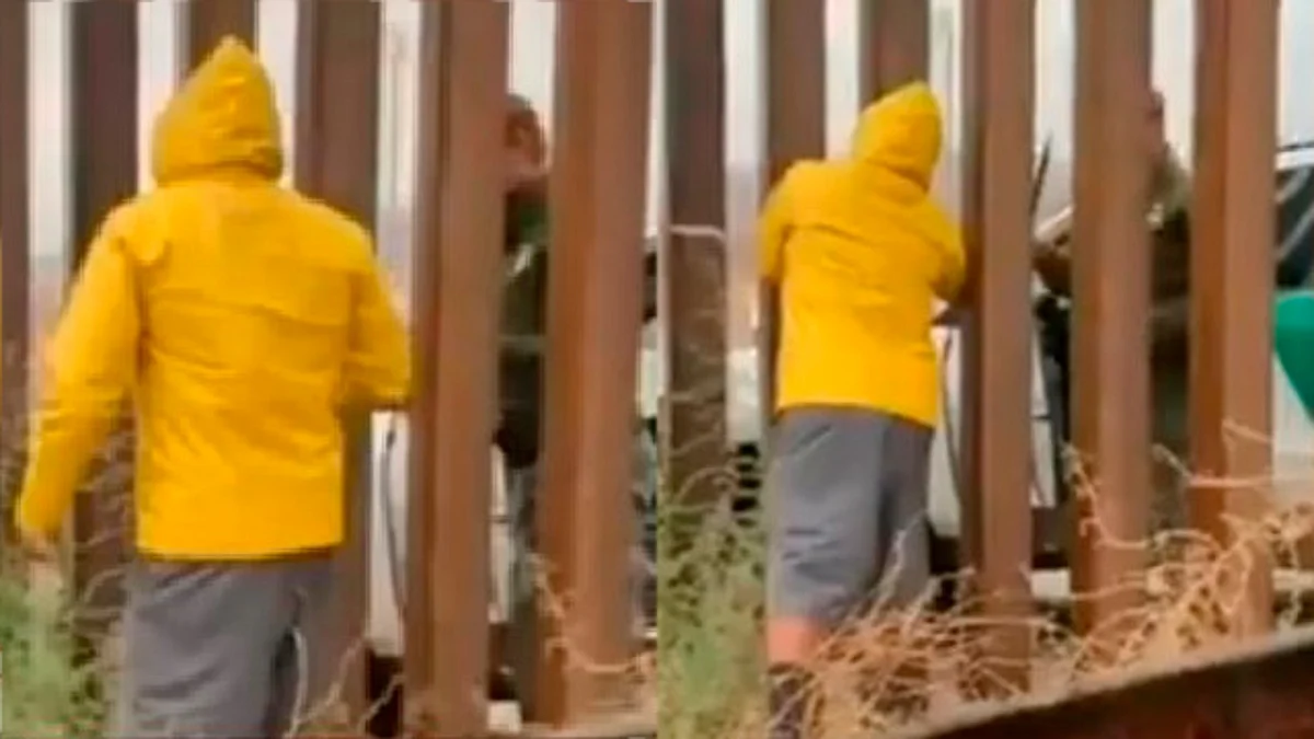 El vendedor le dio algunos tamales al agente a través del muro que separa a EU de México (Foto: @miblogestublog)
