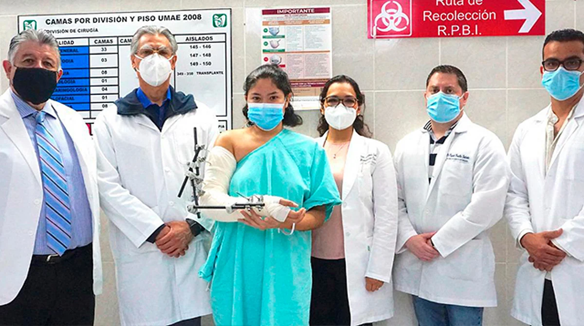 La paciente sufrió un accidente laboral con una máquina (Foto Cortesía)