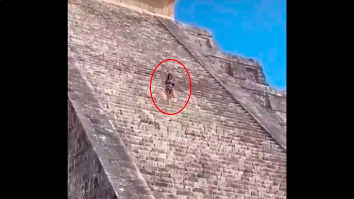 La mujer fue entregada a las autoridades (Foto: captura de video/@Lizhueertas)