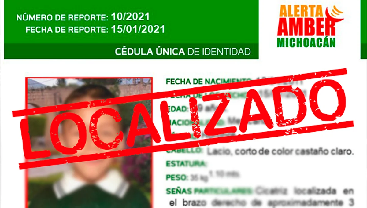 Localizan al Sur de Morelia a menor de 9 años desaparecido