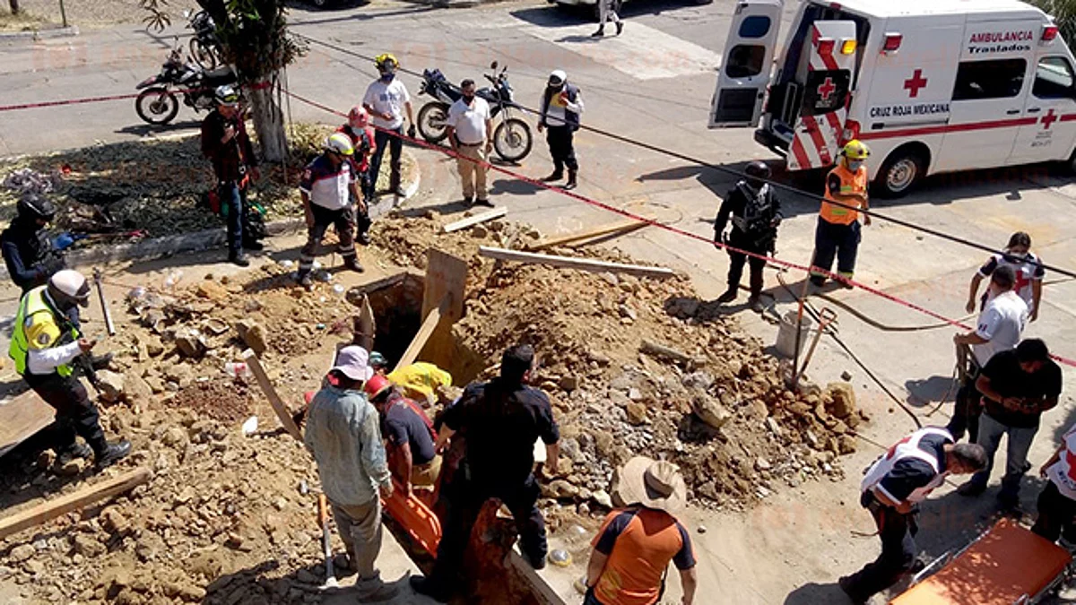 El derrumbe fue en el fraccionamiento El Mirador (Foto: Red 113)