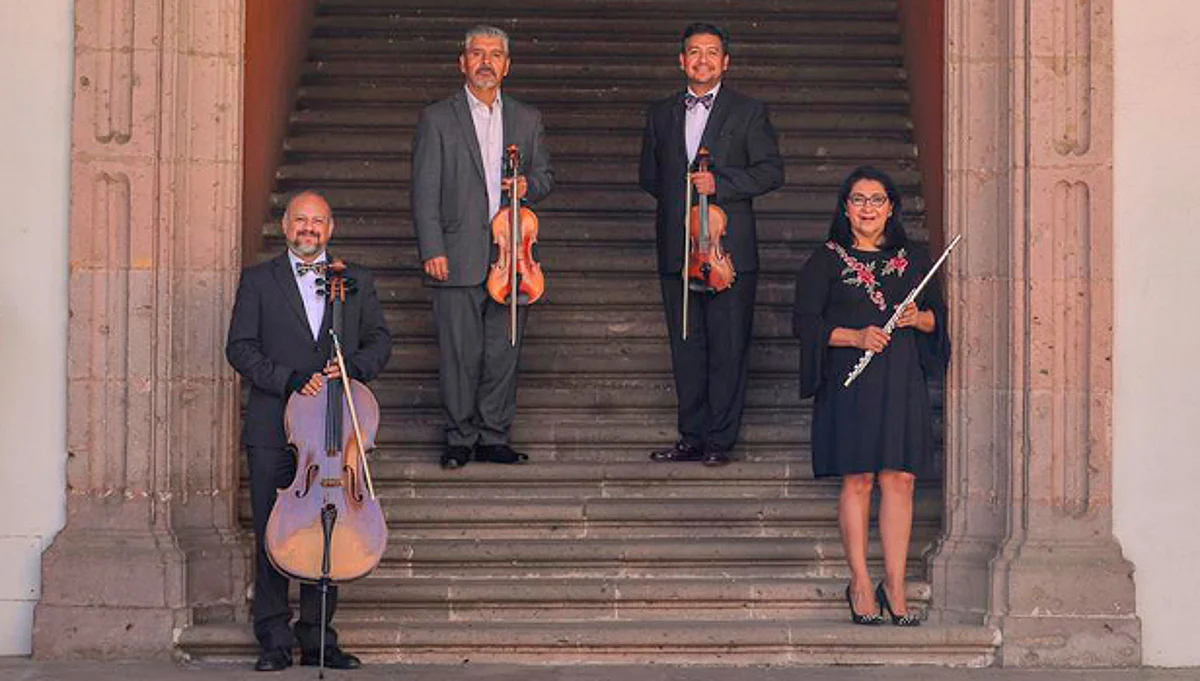 El concierto contará con la participación de Santiago Hernández y Eleazar Hernández en los violines, Isabel Hernández en la flauta, y Fernando Herrera en el violoncelo (Foto Cortesía)