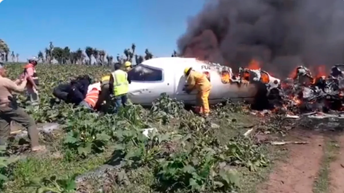 Sedena confirma 6 muertos tras caída de avión en Veracruz