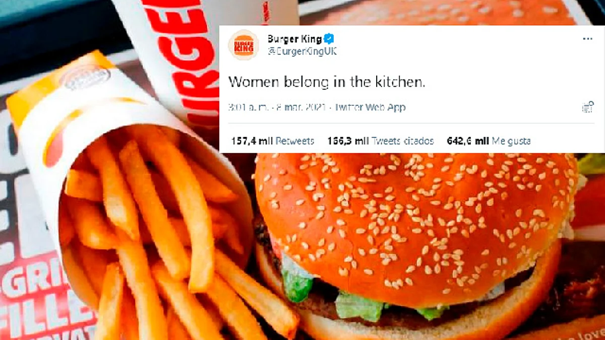 Burger King argumentó que el sentido de la publicación no fue machista (Foto: Especial)