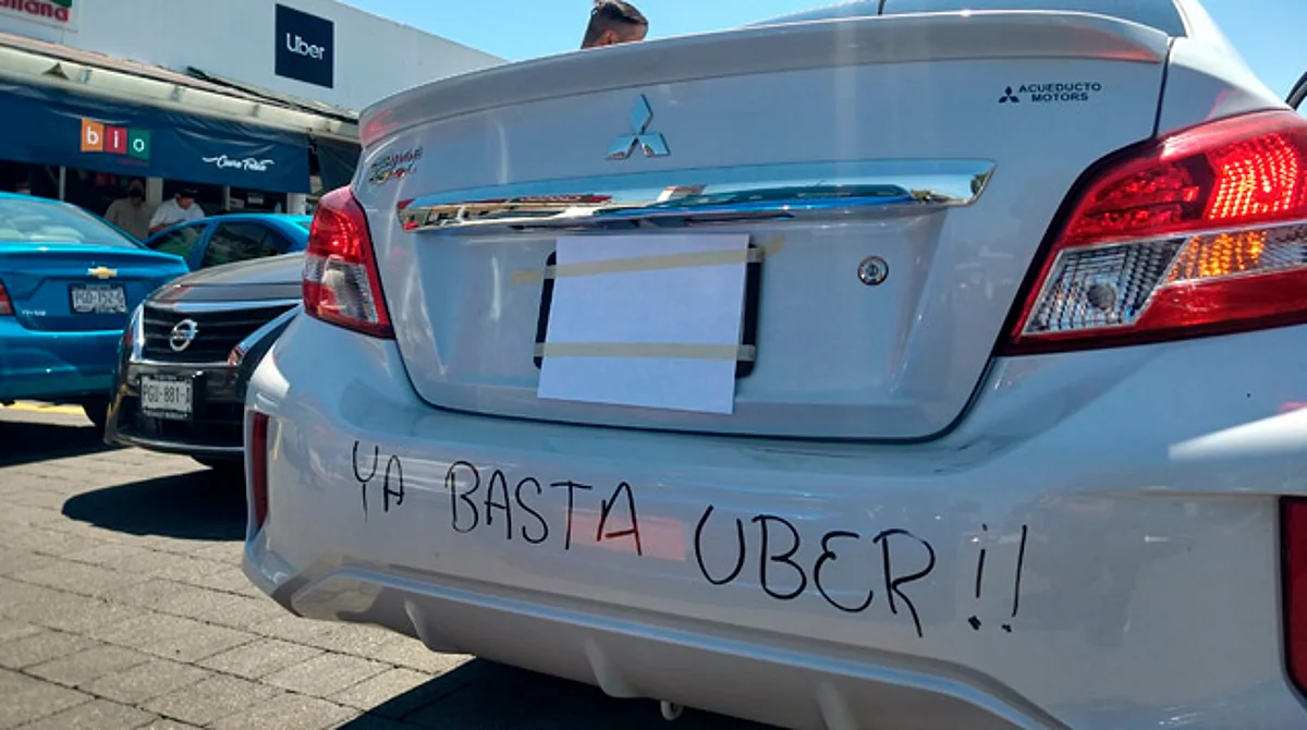 Al llegar a las oficinas de Uber, los socios conductores las encontraron cerradas (Foto: Cortesía)