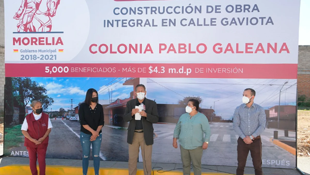 Humberto Arróniz entrega calle completa Gaviota, en tenencia Morelos