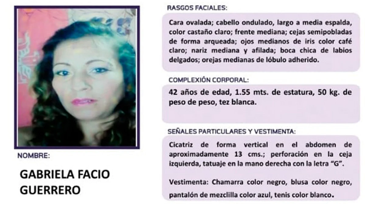 Gabriela Facio Guerrero desapareció un 15 de septiembre (Foto Facebook: Alerta Alba Michoacán)