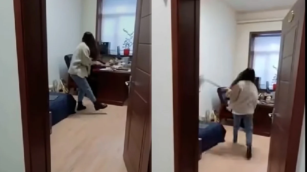 Mujer golpea a su jefe hasta con el trapeador por acosarla sexualmente