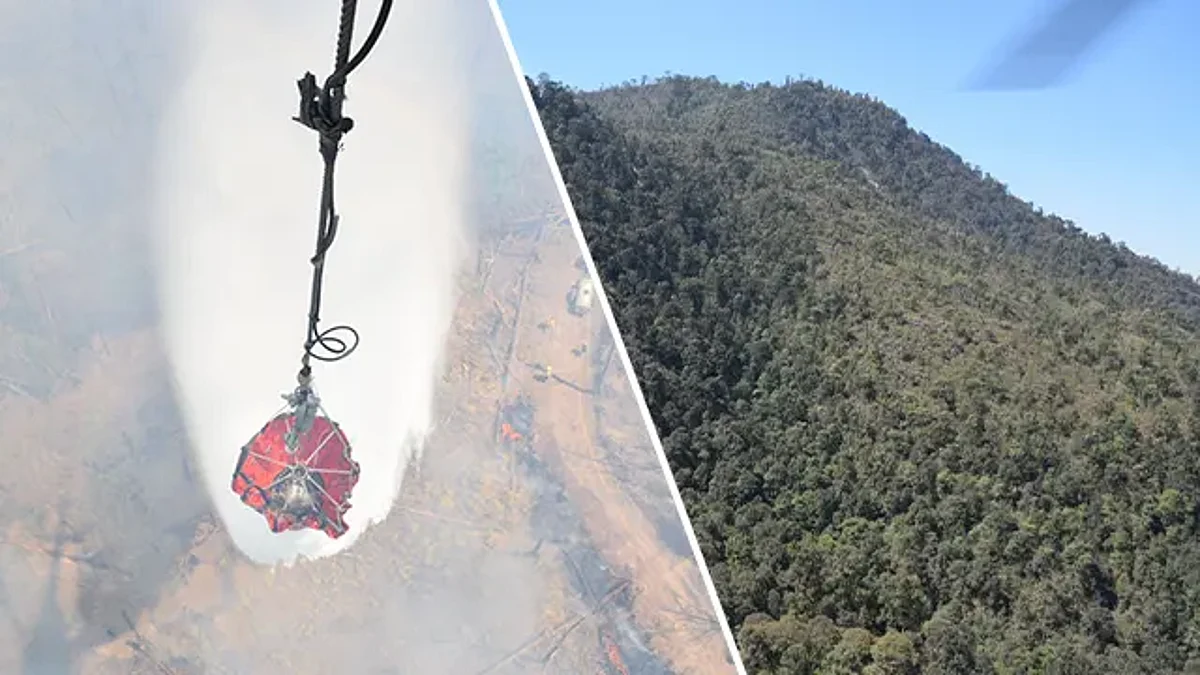 En Uruapan, brigadas controlan incendio en el Cerro de San Marcos