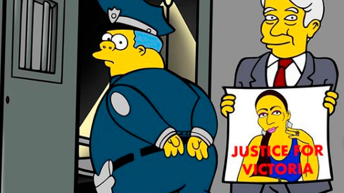 Crean ilustraciones de los Simpson para Victoria Salazar